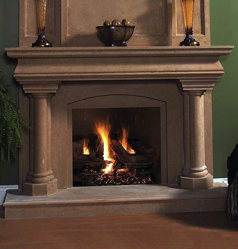 1126.555 fireplace stone mantel - OmegaMantels.com