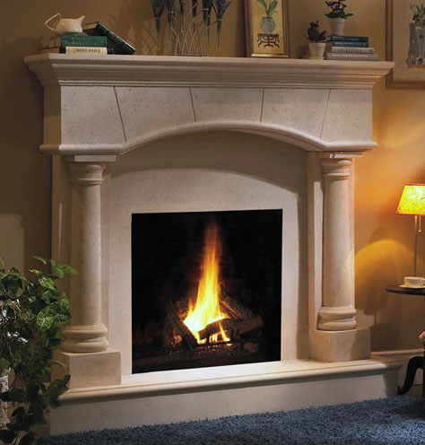1130.70.531 fireplace stone mantel - OmegaMantels.com